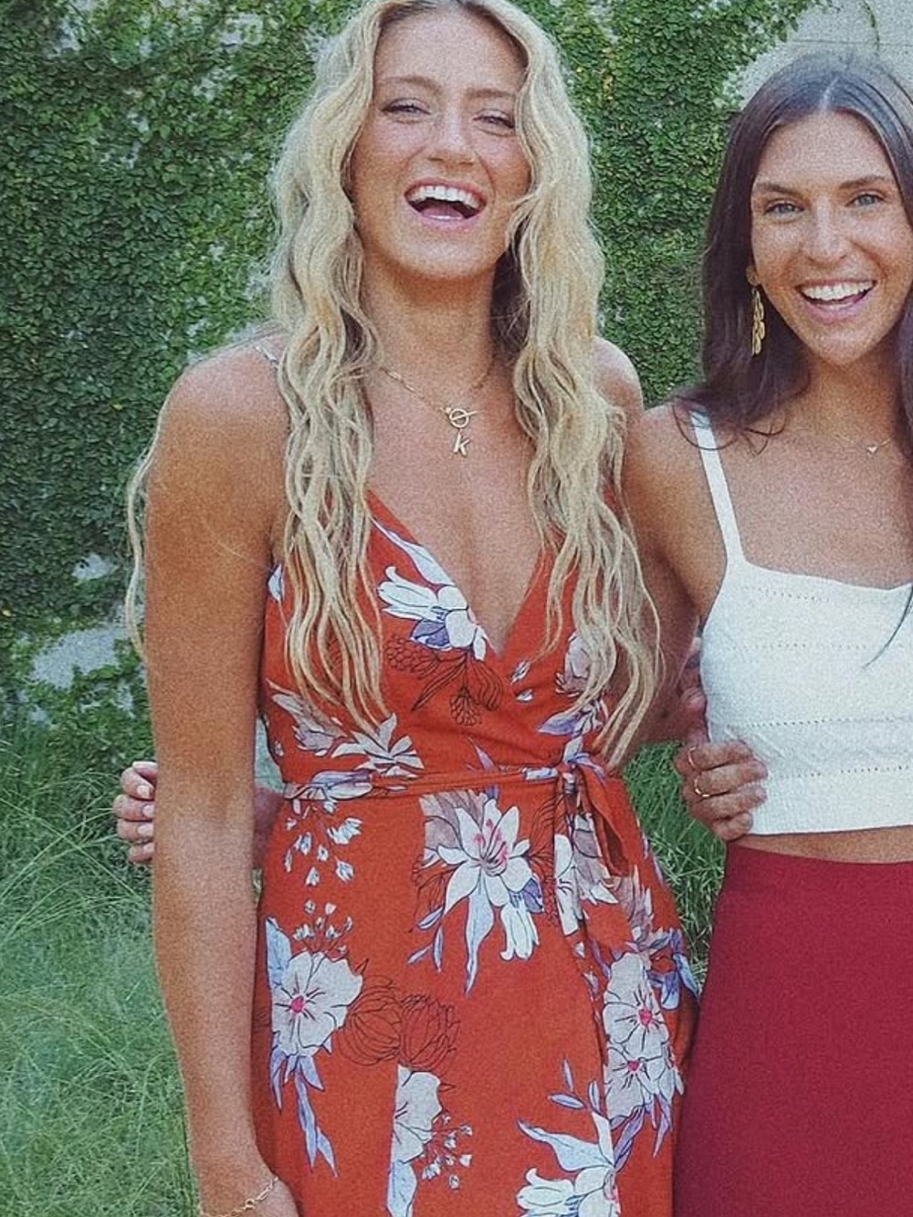 Anthropologie Hutch Rust Floral Wrap Maxi Dress